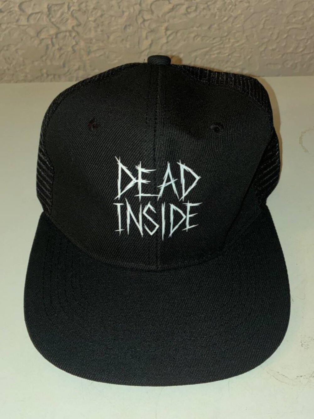 Dead Inside Goth Style Mesh Snapback Hat - New